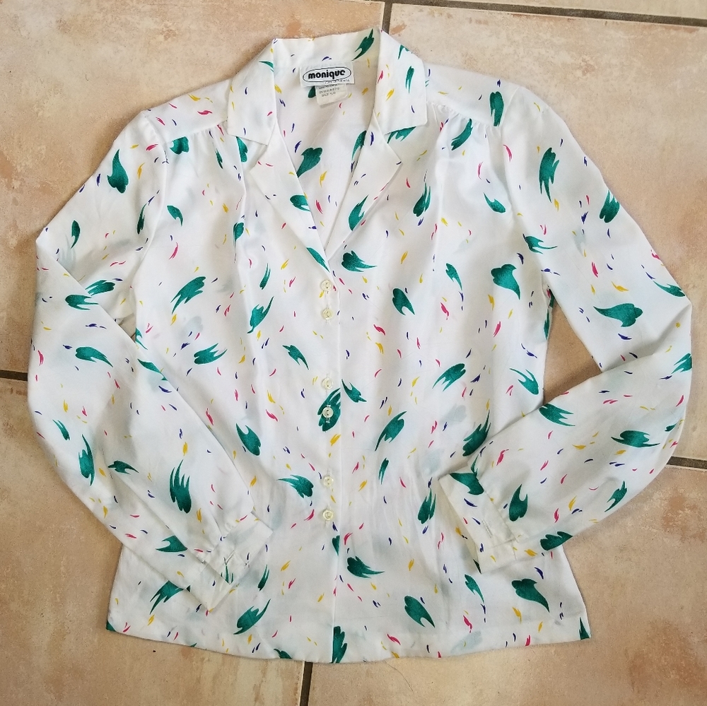 Retro 90s White Long Sleeve Small